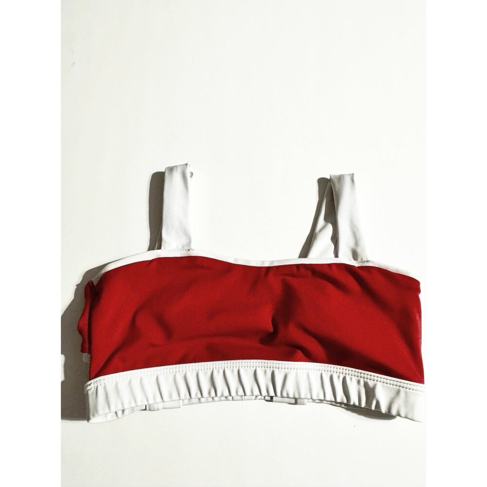 Tiger Friday Echo Crop Top Adult XS Red White Dance Bra AXS